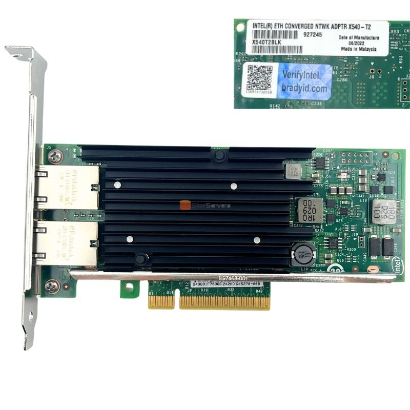 Netzwerkkarte X540-T2 PCIe 2.1 x8 2-Port 10G RJ-45 Ethernet